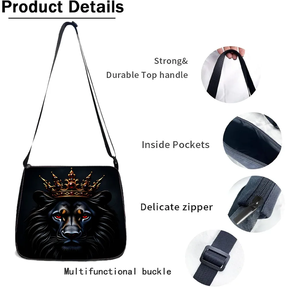 ensemble de sacs à dos motif roi lion (1/2/3/4/5 pièces) - sac à dos décontracté grande capacité avec pochette et sac fourre-tout assortis pour usage quotidien