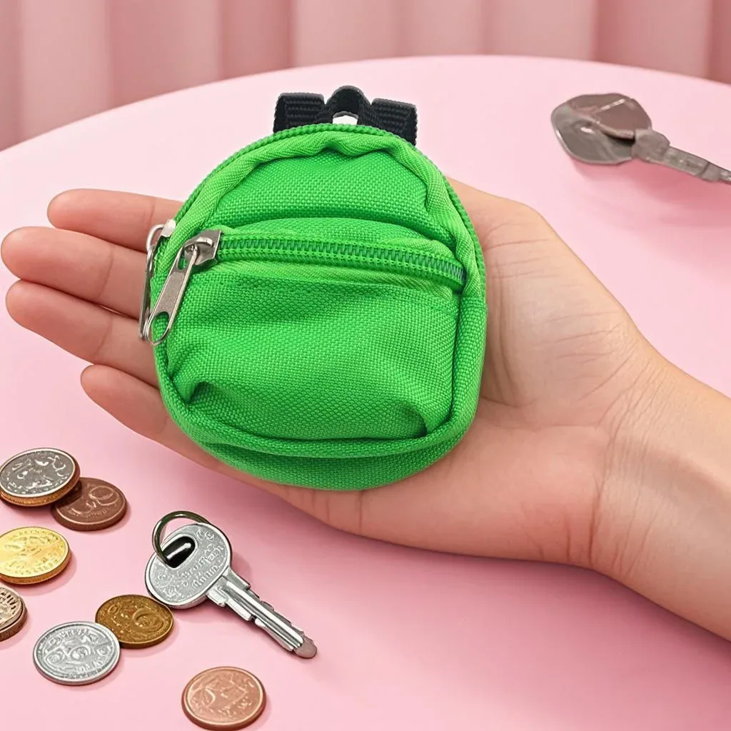 sac dos nylon petit format ovale fermeture glissière poche latérale double épaule poches latérales couleur vivante usage voyage