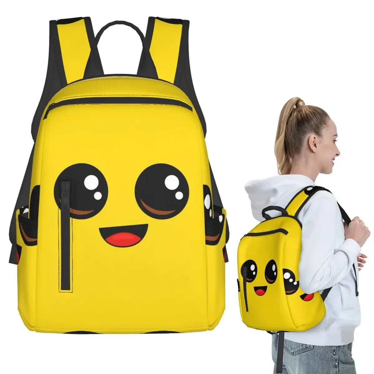 sac à dos pour personnage banana peely battle royale, sac à livres pour étudiants, sac d'école pour enfants, sacs à bandoulière pour ordinateur portable, pour hommes et femmes