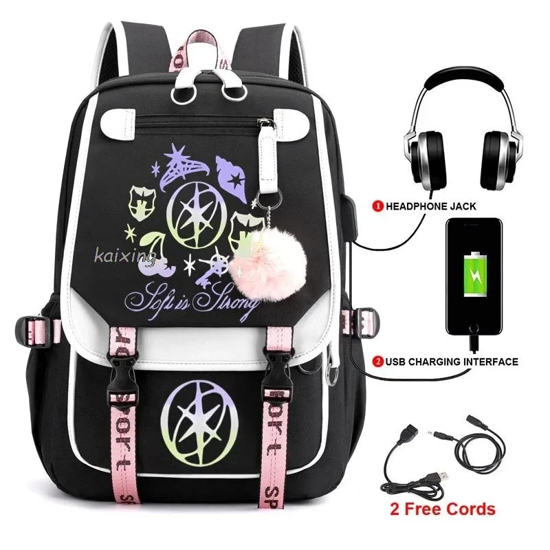 kawaii chaud katseye drôle impression sacs à dos doux capacité étudiant cartable collège étudiant patchwork ordinateur portable simple mochilas