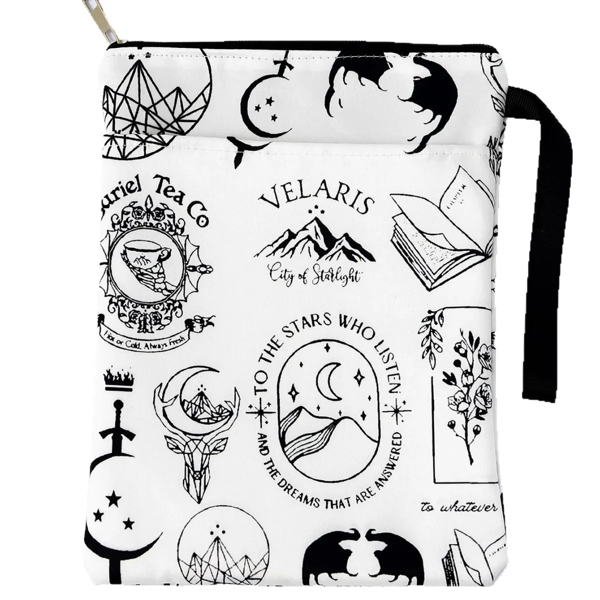sac de rangement pour livre personnalisable, housse de protection portable pour les amateurs de livres, sac de rangement imprimé avec transfert de chaleur...