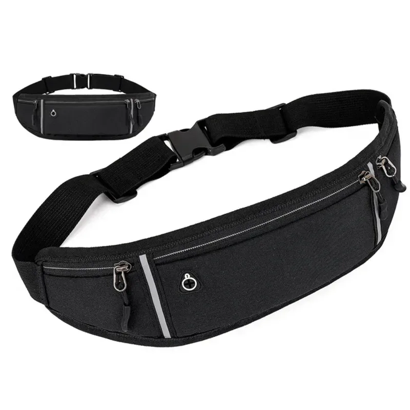sac banane de taille unisexe pour hommes, sac de poitrine étanche, sac de sport de plein air, pochette en toile, pochette banane à bandoulière