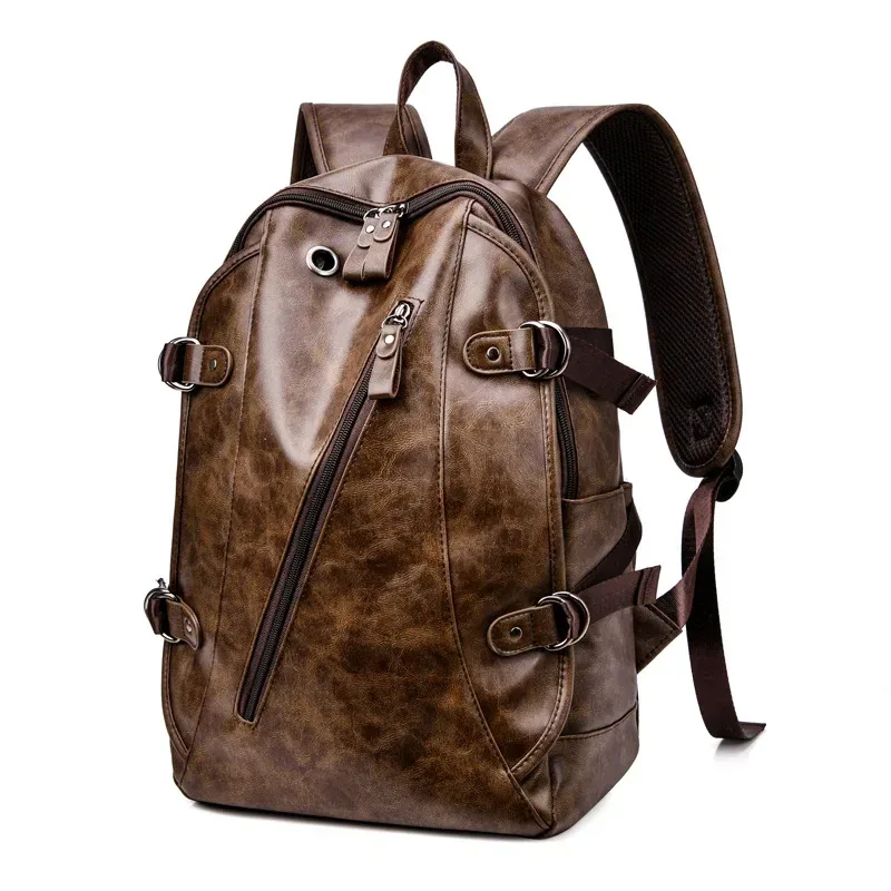 Sac à bandoulière vintage en cuir PU souple pour homme, sac de travail étanche, décontracté, grande capacité, voyage, SR, homme, ordinateur portable