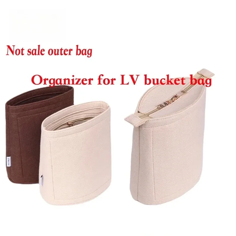 Organisateur d'insertion de sac pour sac de créateur monogramme LV seau GM, sacs ronds doublure intérieure accessoires Support personnalisation