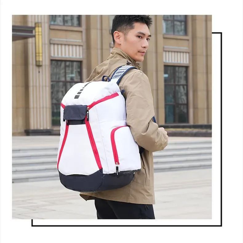 sac à dos d'entraînement pour badminton, sac de sport, sac à dos d'étudiant à double épaule avec coussin d'air pour activités de plein air, en tissu oxford durable, 20l