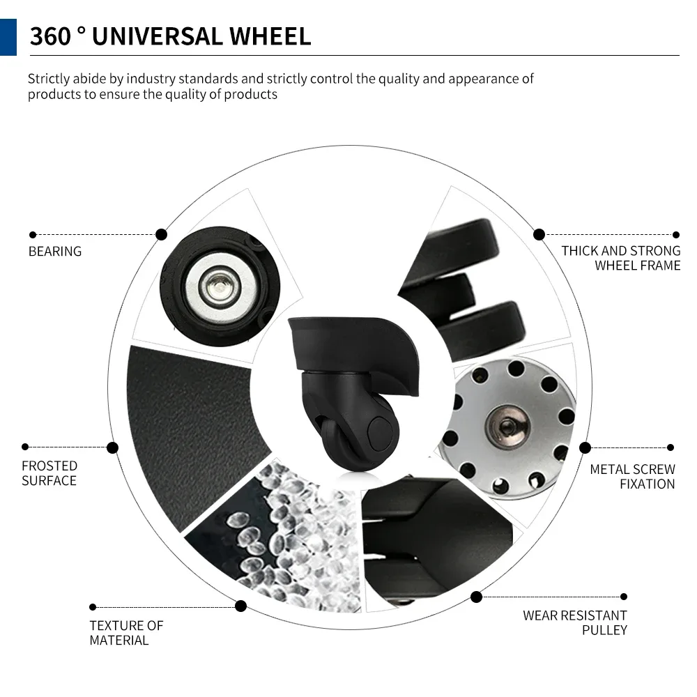 valise à roulettes universelle, accessoires de roue, pièces de rechange pour valise, roue à bagages, entretien universel p