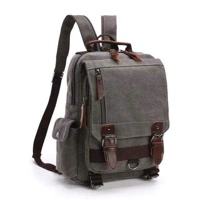 sac à dos en toile pour homme et femme, sacoche de voyage multifonctionnelle
