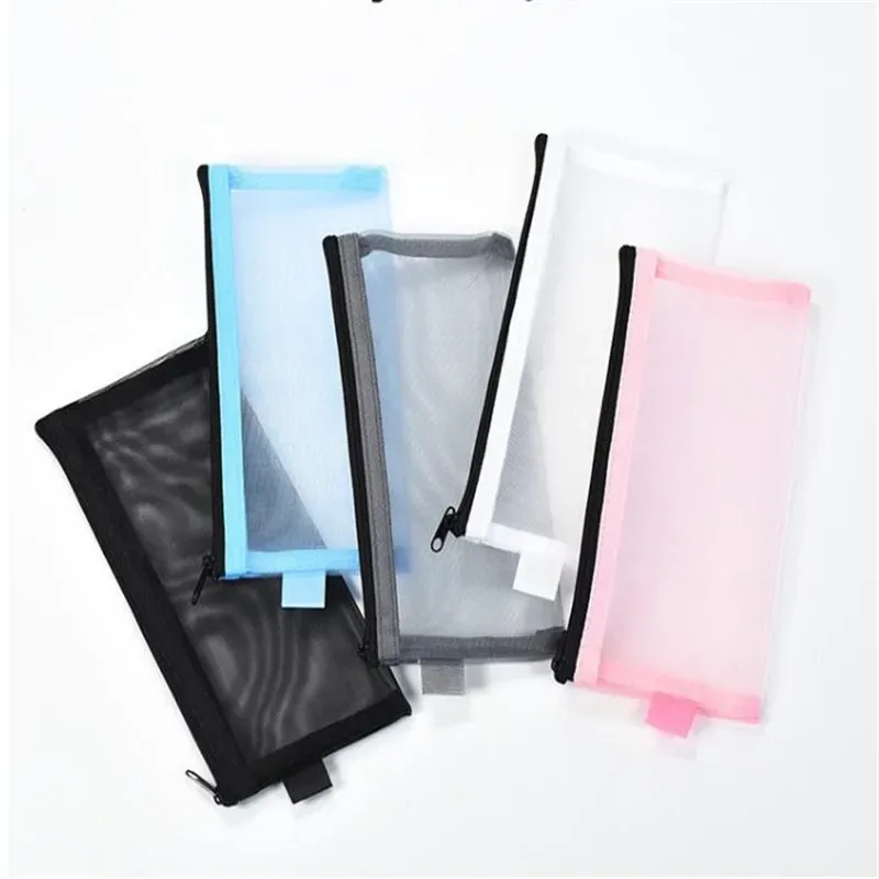 trousse de voyage pour pinceaux de maquillage, trousse de toilette cosmétique, outils de beauté, fermeture à glissière, poudres en maille, accessoires de rangement de lavage, hommes et femmes
