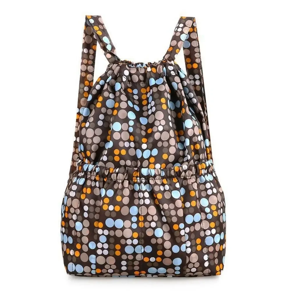 sac à provisions portable étanche en polyester pour dames, sacs à dos de grande capacité, sac à bandoulière de proximité, imprimé floral décontracté