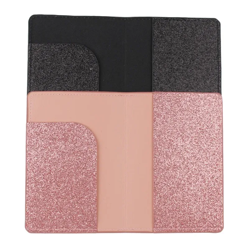 protège passeport organisateur avion doré noir rose pâle voyage document portefeuille crédit card protection