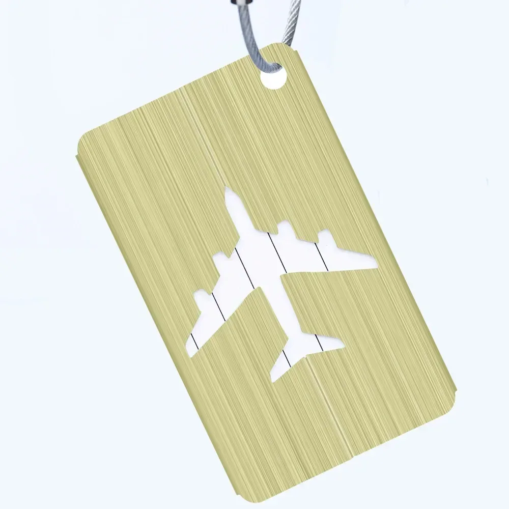 étiquettes de bagage en alliage pour hommes et femmes, porte-étiquette de nom, adresse de valise, accessoires de voyage, métal, mode, infraction, 1 pièce