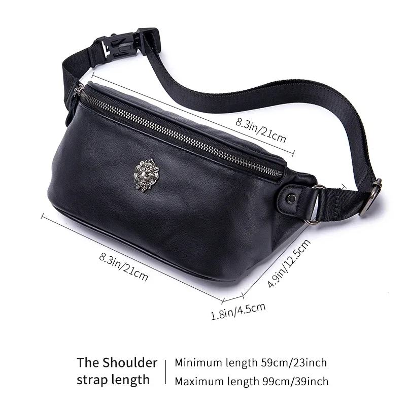 sacs banane en cuir véritable pour hommes, sac de ceinture, sac de taille à la mode, sac à bandoulière pour entraînement, voyage, camping, randonnée, marche