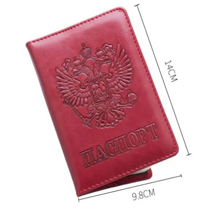 nouvelle couverture de passeport de haute qualité pour hommes et femmes, étui de passeport de voyage, couverture de documents de voyage russe, porte-passeport sim protecteur