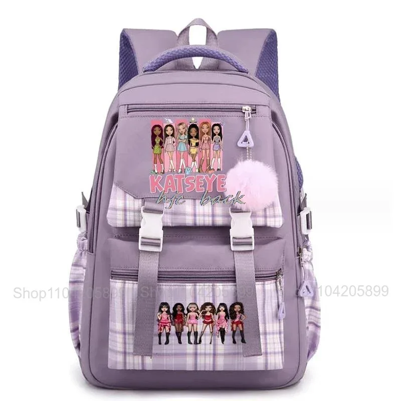 sac à dos katseye tendance, amusant, style kpop, pour filles, sacs d'école, sacs à dos pour adolescentes, étudiantes, voyages quotidiens, sac à dos pour ordinateur portable