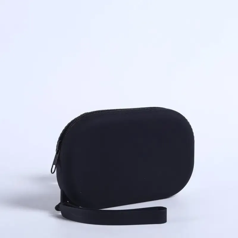 sac à fermeture éclair en silicone lisse pour écouteurs, portefeuille, organisateur de cosmétiques, porte-monnaie pour femmes et filles【smq】