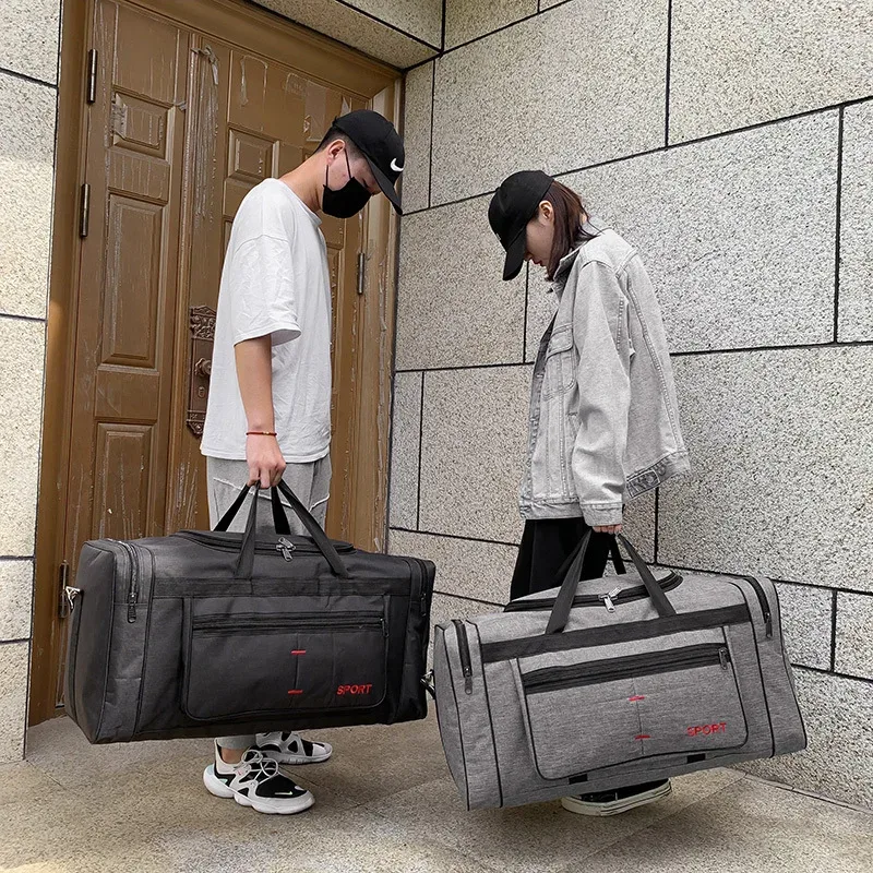 sac de voyage étanche pour hommes et femmes, très grande capacité, grand sac de sport pour voyage de week-end, bagages à main, sacs de rangement d'emballage