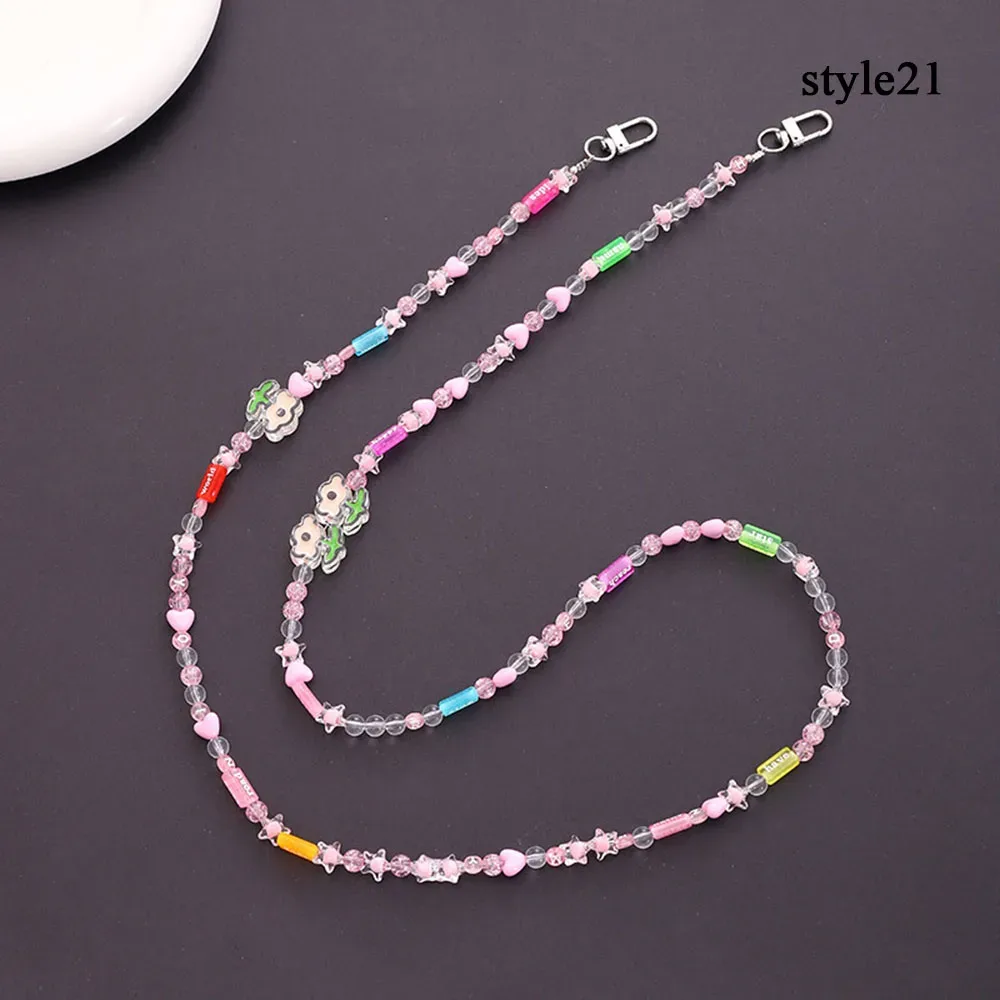coréen rose fleur téléphone sangle breloque chaîne noeud téléphone portable lanière porte-clés filles sac pendentif mignon bandoulière sac à bandoulière chaîne