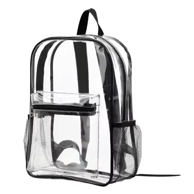 sac à dos transparent en pvc de grande capacité, sac à dos de sport pour l'extérieur, la randonnée, les voyages, l'école, sac d'école invisible pour le sport