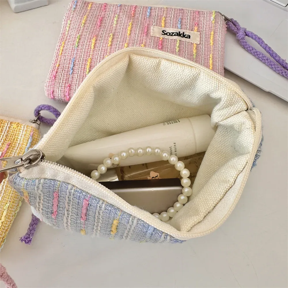 kawaii petit voyage cosmétique rouge à lèvres écouteur câble de données sac de rangement sac à main femmes portable mini maquillage sacs à main portefeuille pochette sac