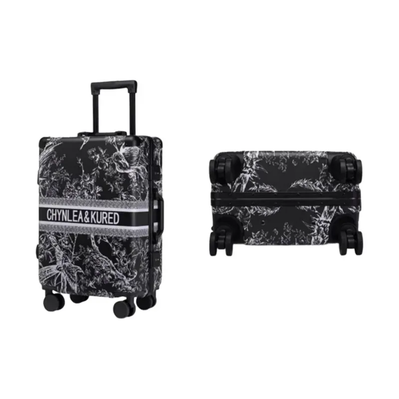 valise trolley de luxe à cadre en aluminium avec verrouillage par mot de passe – bagage roulant élégant pour hommes et femmes