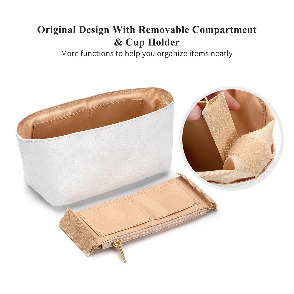 pochette organisation tissu tyvek papier dupont beige intérieur clair voyage adaptation sac lv speedy nano twenty twenty five thirty thirty five cosmétiques