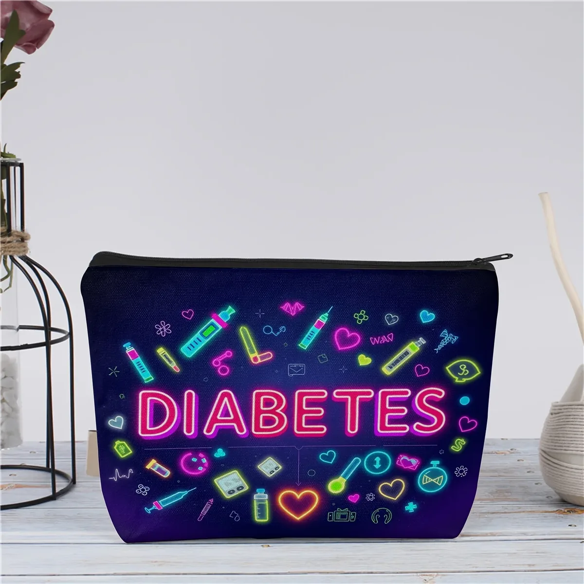 étui de gestion portable et pliable pour lecteur de glycémie et stockage d'insuline - boîte lavable en machine, sac de voyage