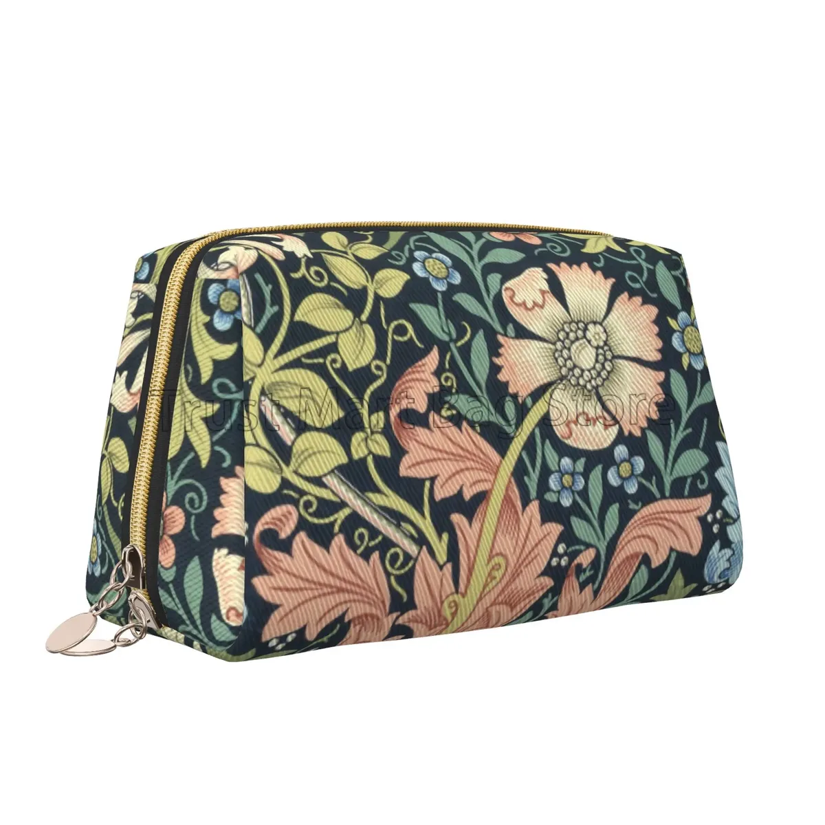 trousse de maquillage en cuir imprimé william instability pour femme, trousse de toilette cosmétique de voyage, grande capacité, étanche
