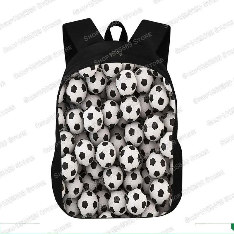 sac à dos imprimé football pour jeunes, cartable d'école, grande capacité, sacs de rangement, sac d'ordinateur, cadeau pour enfants, garçons et bol
