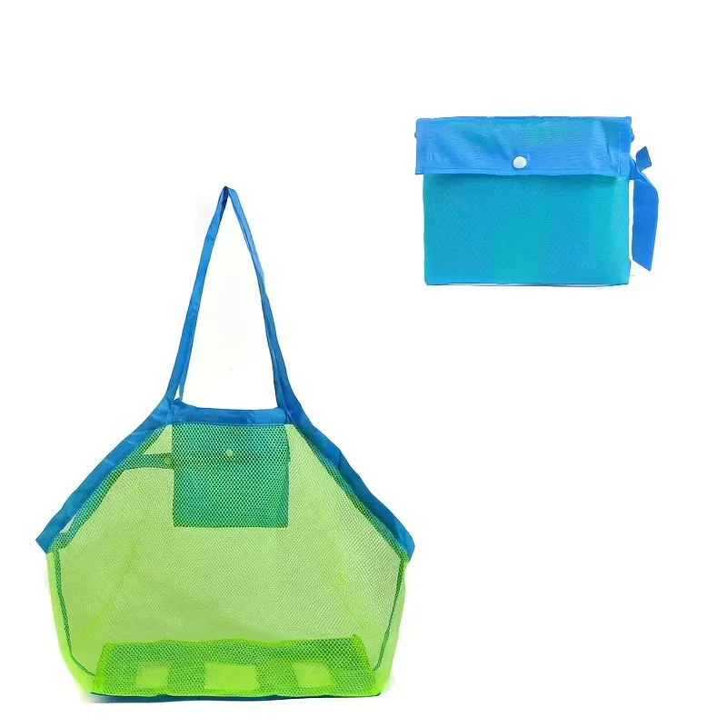 sac en filet portable pour enfants, sac de rangement pour jouets de bain, grand sac de plage pour serviettes, sac de maquillage cosmétique pour femmes