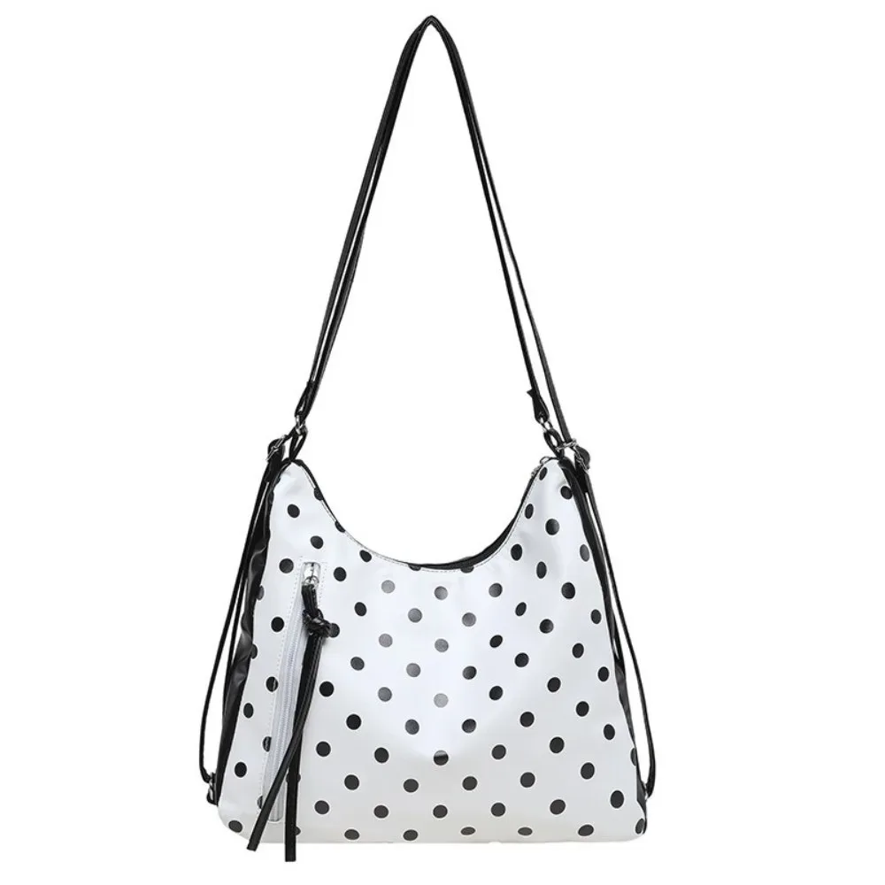 sac à bandoulière en cuir pu à pois, sac à dos léger, sac fourre-tout, sac sous le bras style coréen, sac seau, cadeau pour femme