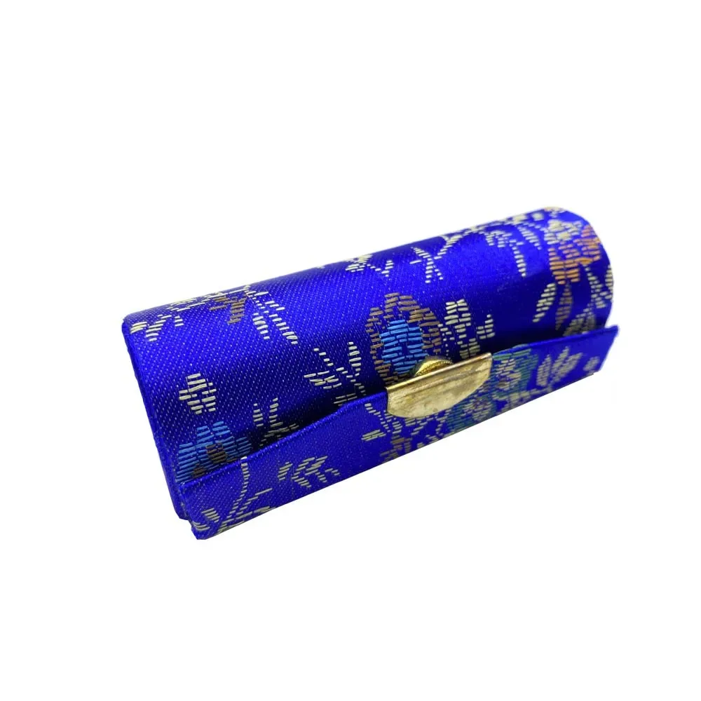 étui à rouge à lèvres en jacquard à fleurs, boîte à bijoux unique, étui de rangement de brillant à lèvres, sacs à cosmétiques avec miroir, boîte de rangement de maquillage pour femmes