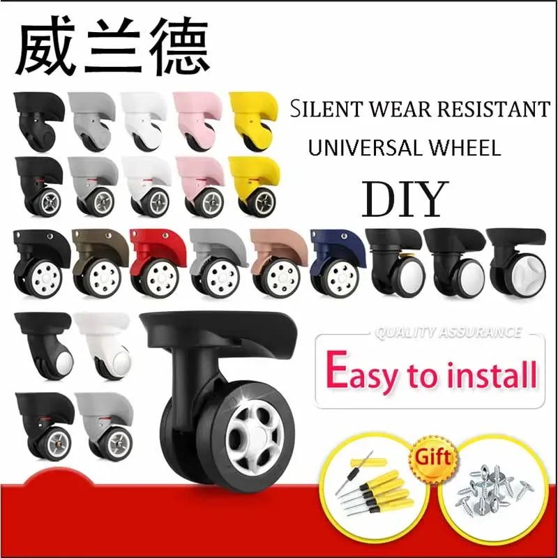 roues de remplacement pour bagages, valise sur roues de remplacement, accessoires pour bagages de 14 à 30 pouces, roues silencieuses pour roulettes à bagages