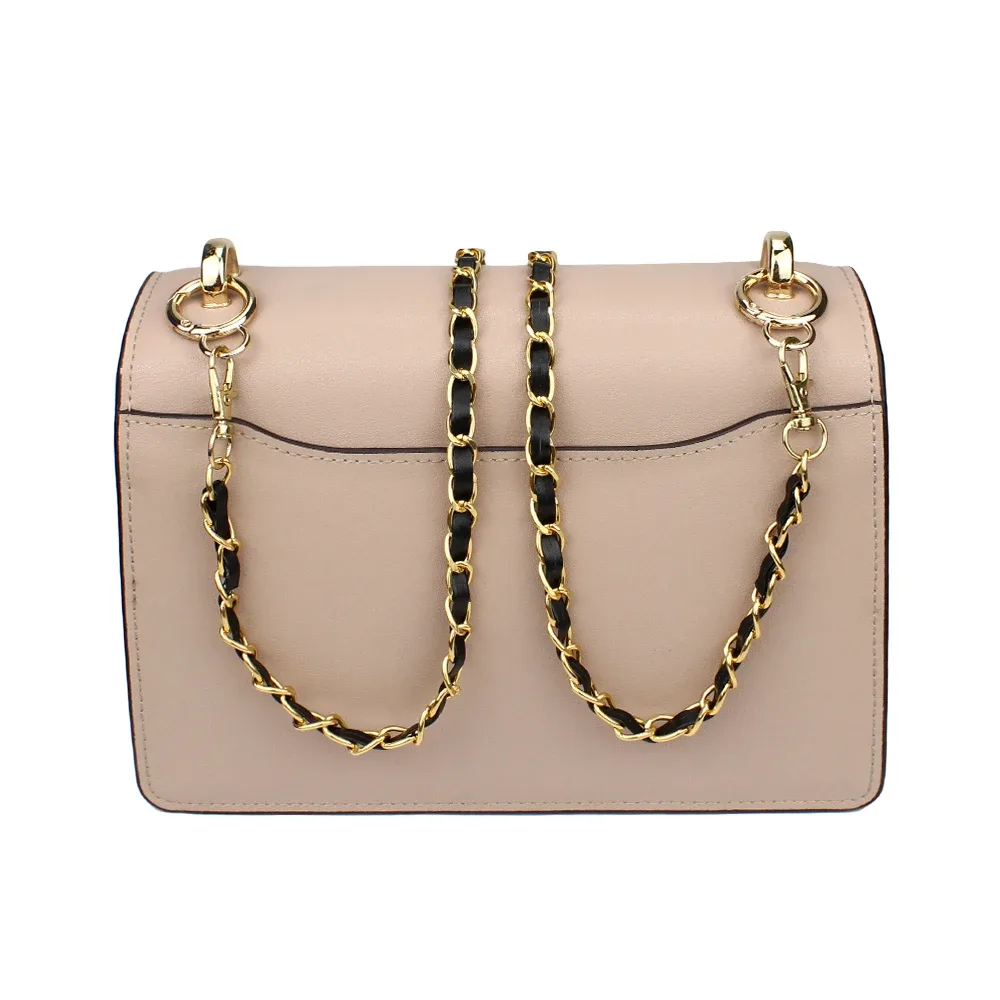 120cm cuir pu + chaîne en métal sac à bandoulière sangle pour femmes sac de mode sac à bandoulière femme sangle en cuir pour sac à main
