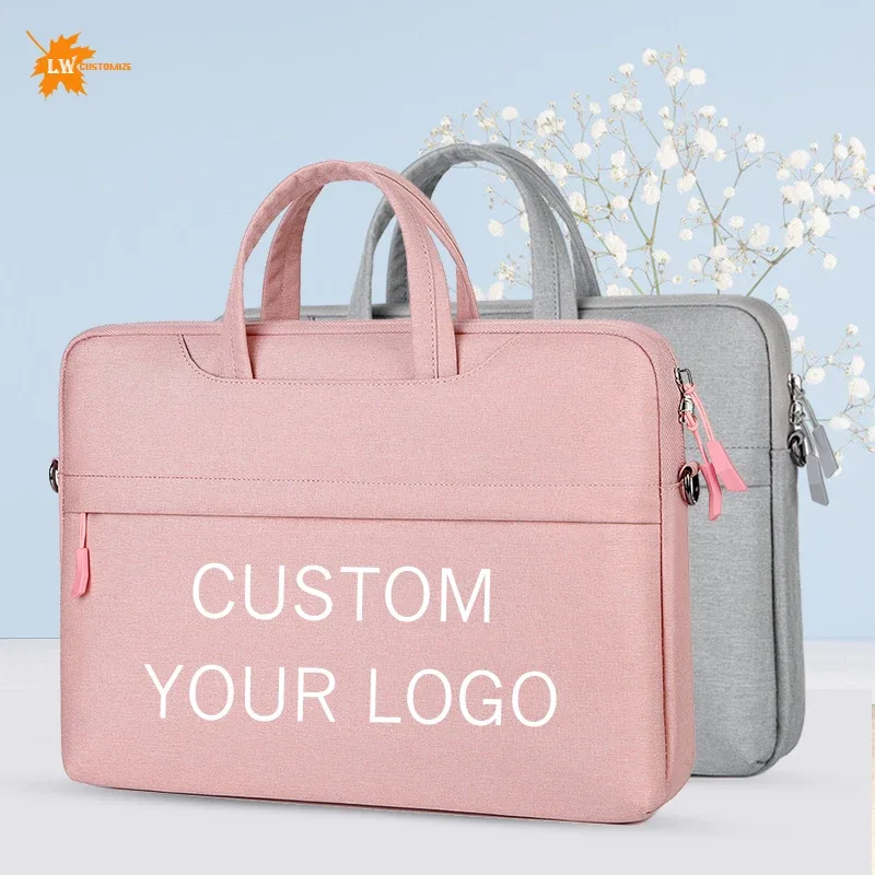 Sac à Main Personnalisé avec Logo Imprimé pour Ordinateur Portable, Sacoche de Transport pour Ordinateur Portable, pour Femme et Homme