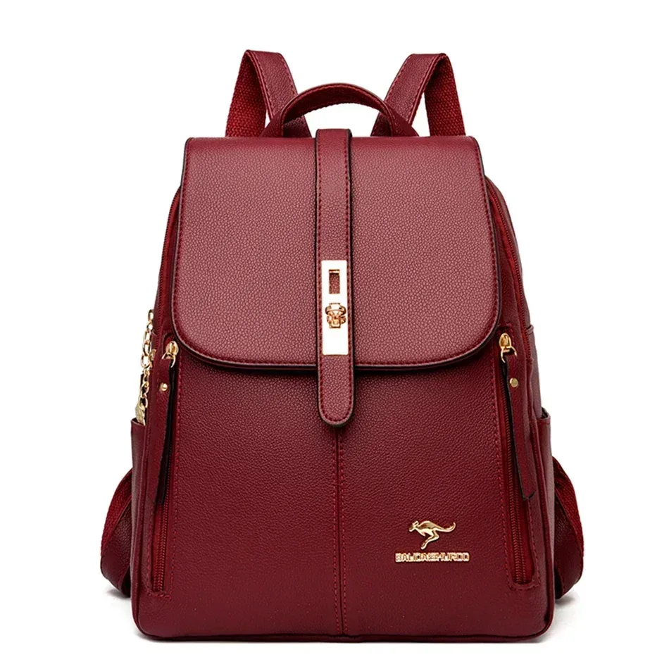 femmes grande capacité sac à dos de haute qualité en cuir vintage sacs pour femmes sacs d'école voyage sac à dos dames bookbag sac à dos