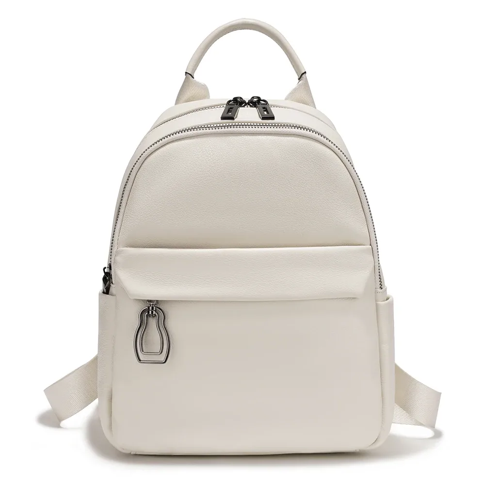 zency – sac à dos 100% cuir véritable pour femmes, cartable de haute qualité pour les déplacements, les voyages et l'école, sac à dos vert, nouveau