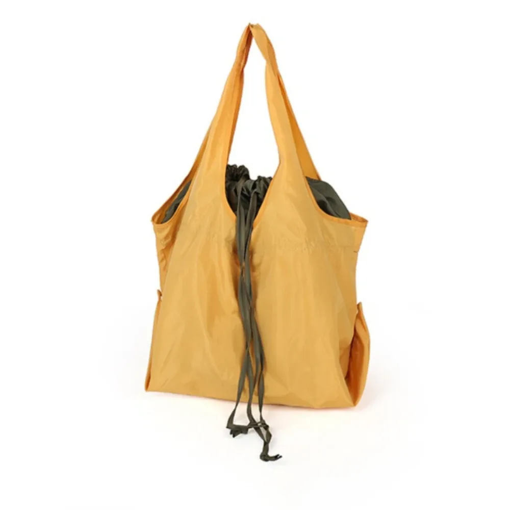sac à main réutilisable avec cordon de serrage, sac de shopping en nylon imperméable, sac fourre-tout écologique, sac de shopping pliable de grande capacité