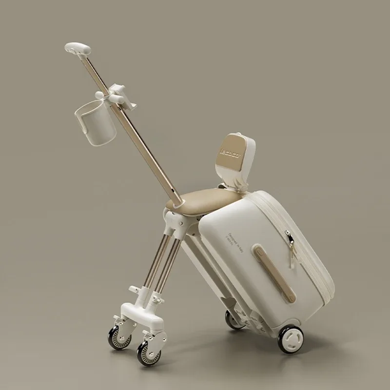 valise de voyage 2-en-1 détachable pour enfants avec fonction trotteur et chariot amovible – poussette porte-bébé 20 pouces avec siège intégré