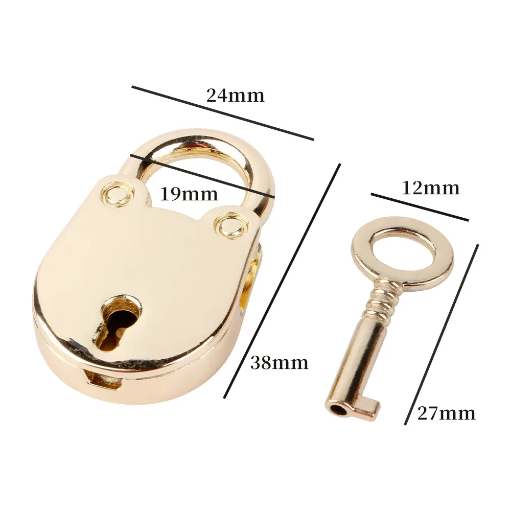 cadenas serrure tsa métal doré forme chat ovale clé suspension accessoires valise femme voyage