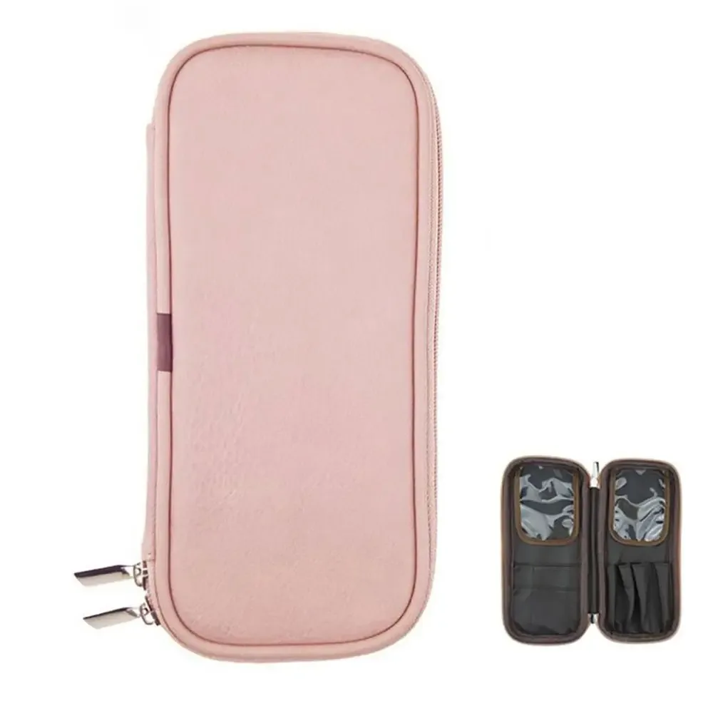 sac à pinceaux de maquillage en cuir pu durable, étui étanche à la poussière, sac cosmétique portable, évaluation de voyage