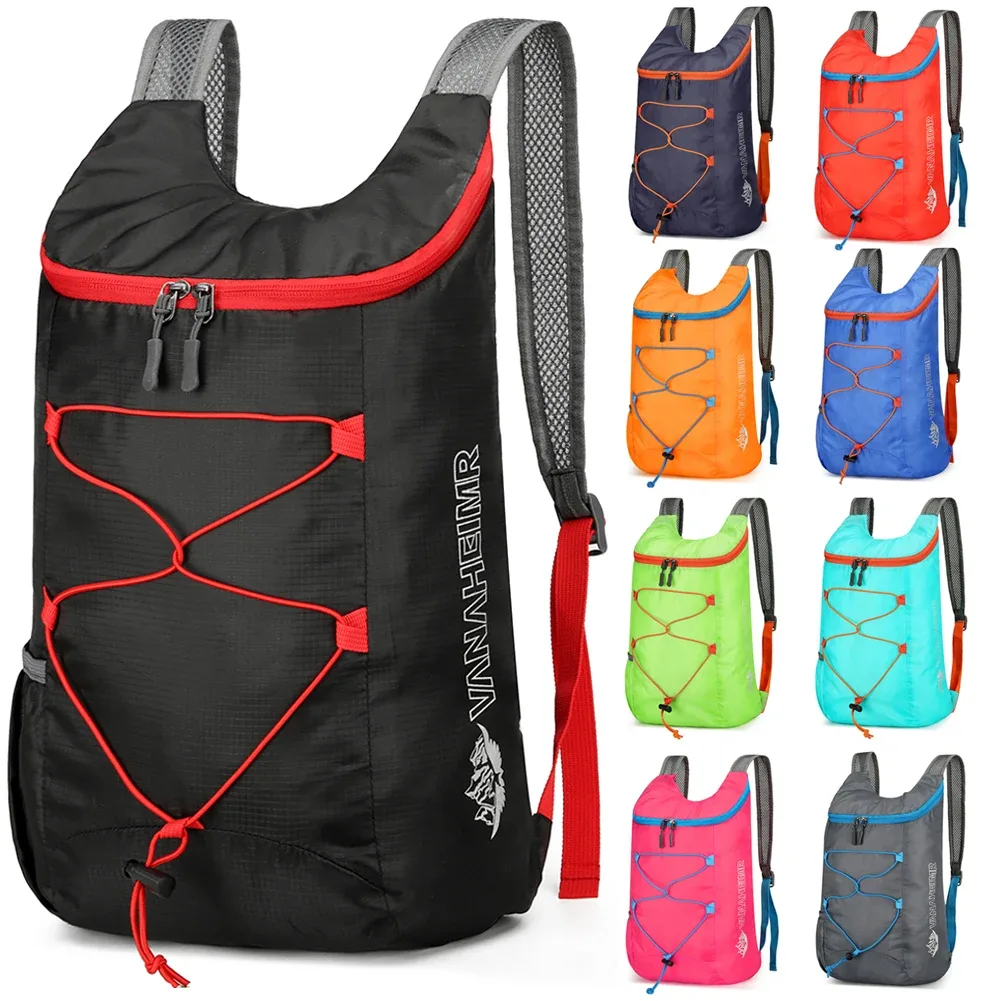 sac à dos portable pliable pour homme et femme, résistant aux éclaboussures, sac d'alpinisme, sac de jour de voyage ultraléger, sac de sport, 10l
