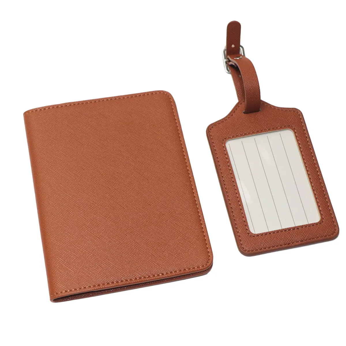 portedocuments étiquettes bagages personnalisables initiales dorées texture douce organisation documents identification bagages cuir véritable saffiano pu voyage accessoires