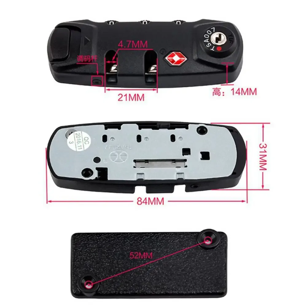 cadenas sécurité nylon rose combinaison trois chiffres boutons symbole centre usage voyage sac valise