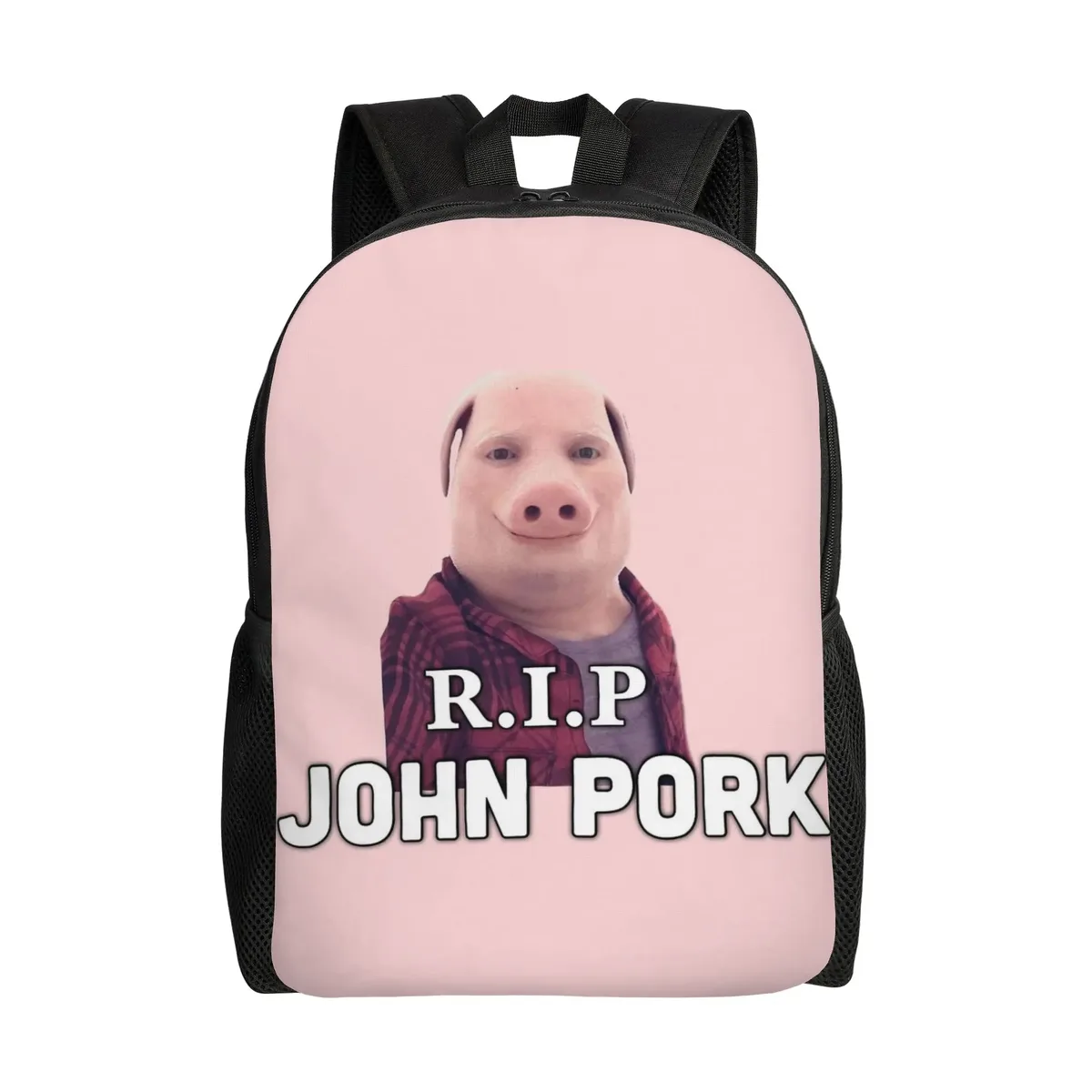 sac à dos fantaisie tung tung tung sahur john pork pour garçon, grands sacs d'école de voyage, sac à dos coloré