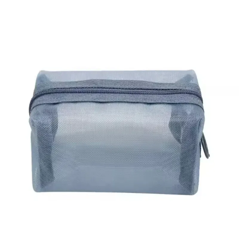 mini sacs cosmétiques en maille de nylon transparente, jolies petites pochettes pour femmes pour rouge à lèvres et maquillage, étui organisateur pour câbles de données, clés et écouteurs.
