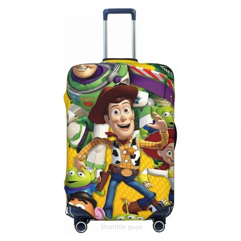 housse de protection pour valise de voyage, motif jouets, tissu élastique, convient aux bagages de 18 à 32 pouces, anti-poussière, lavable, anti-rayures