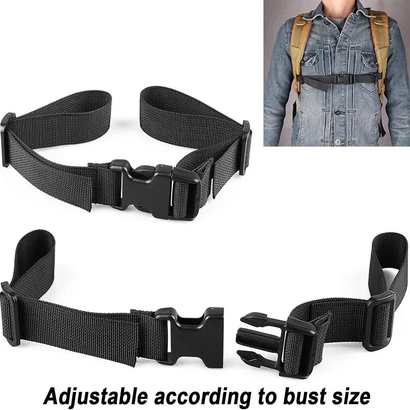 sac à dos poitrine, harnais de sangle, sangle d'épaule réglable pour sac de camping en plein air, sacs tactiques, sangles, accessoires pour sac à dos