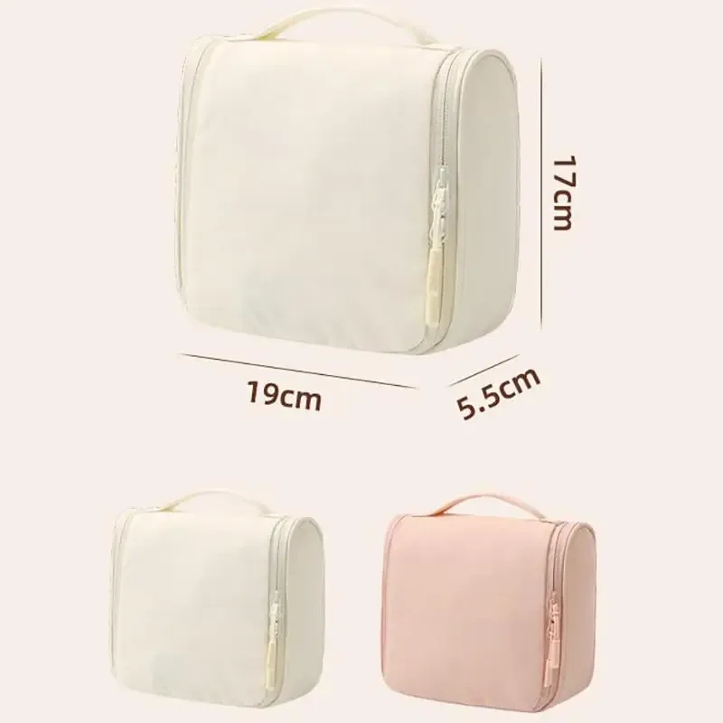 trousse de toilette suspendue imperméable portable avec crochet, grande capacité, organisateur cosmétique et de soins de la peau