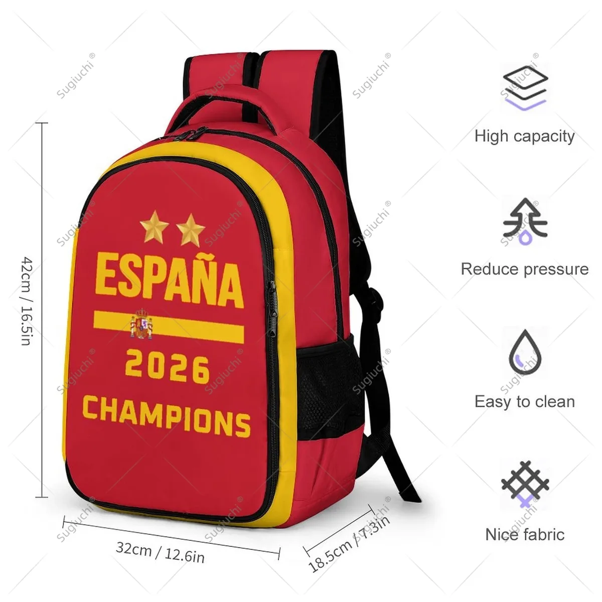sac à dos espana espagne 2026 champions, sac d'école pour étudiant, sac à dos intelligent pour affaires, voyage et loisirs, sac à dos pour ordinateur portable, sac de travail de bureau