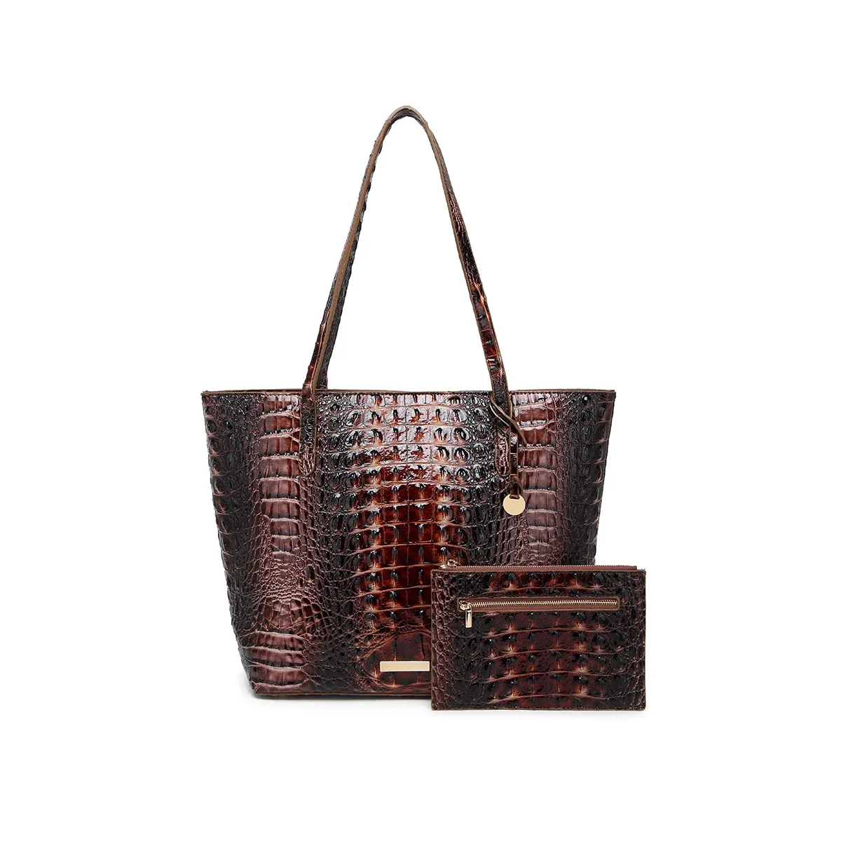 ensemble de sacs fourre-tout à texture gaufrée pour femmes, grand sac de transport avec pochette zippée amovible, sac à main à bandoulière multi-compartiments pour le camping, la plage, les pique-niques et les sorties d'une journée